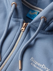 Superdry Blue Essential Logo Zip Hoodie - Image 4 of 5