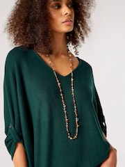 Apricot Green Heavy Soft Batwing Cocoon Dress - Image 4 of 4