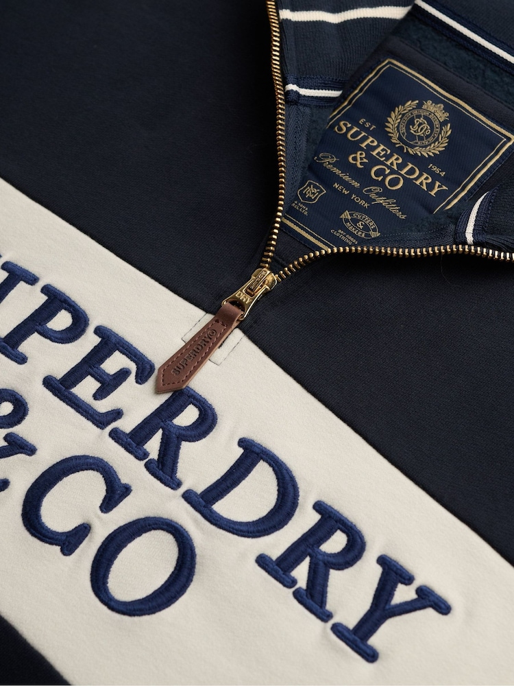 Superdry Black Company Logo Half Zip Sweatshirt - Image 6 of 6 Superdry Black Company Logo Half Zip Sweatshirt - Image 6 of 6