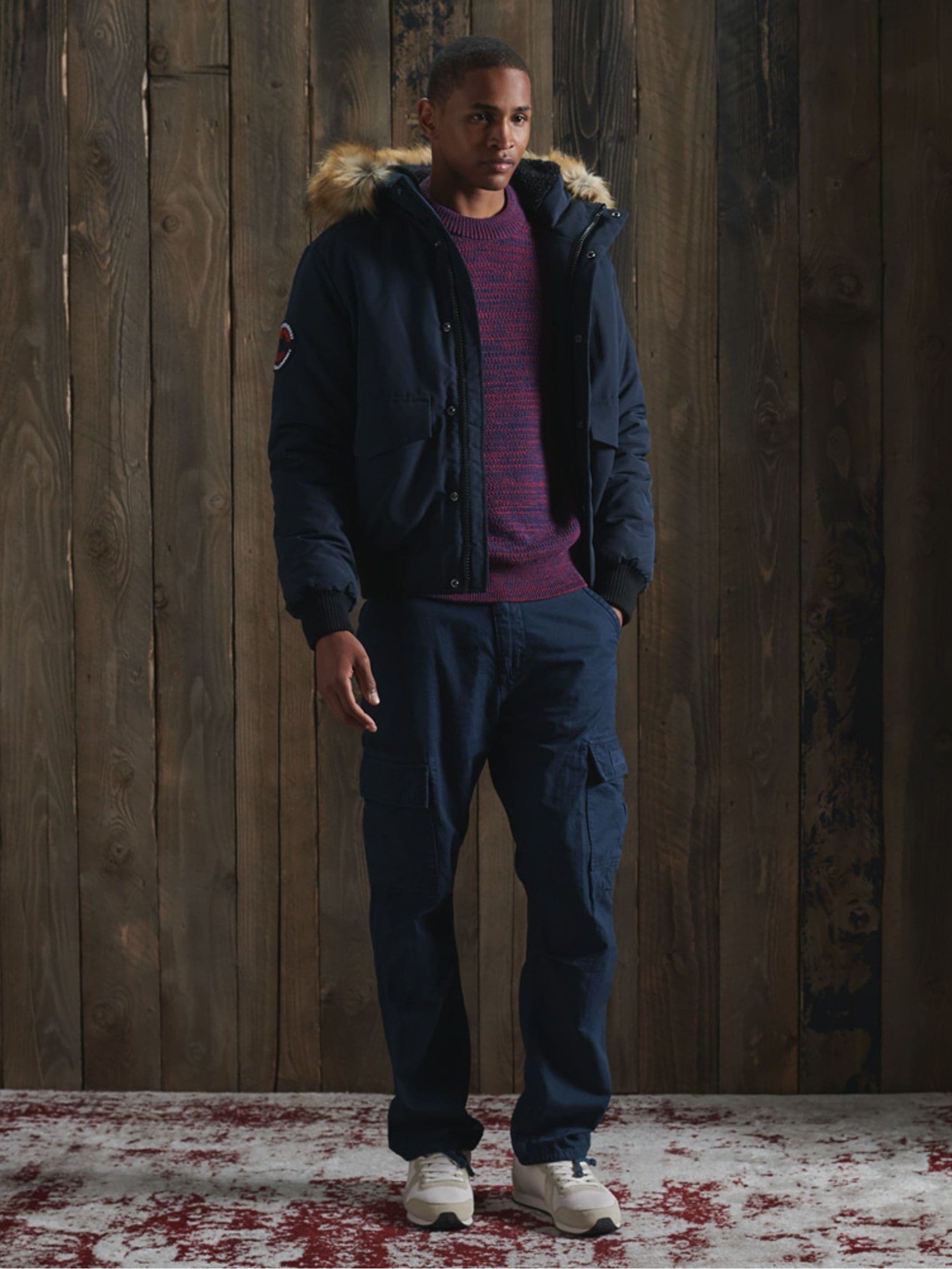 Buy Superdry Blue Everest Bomber Jacket from Next Oman