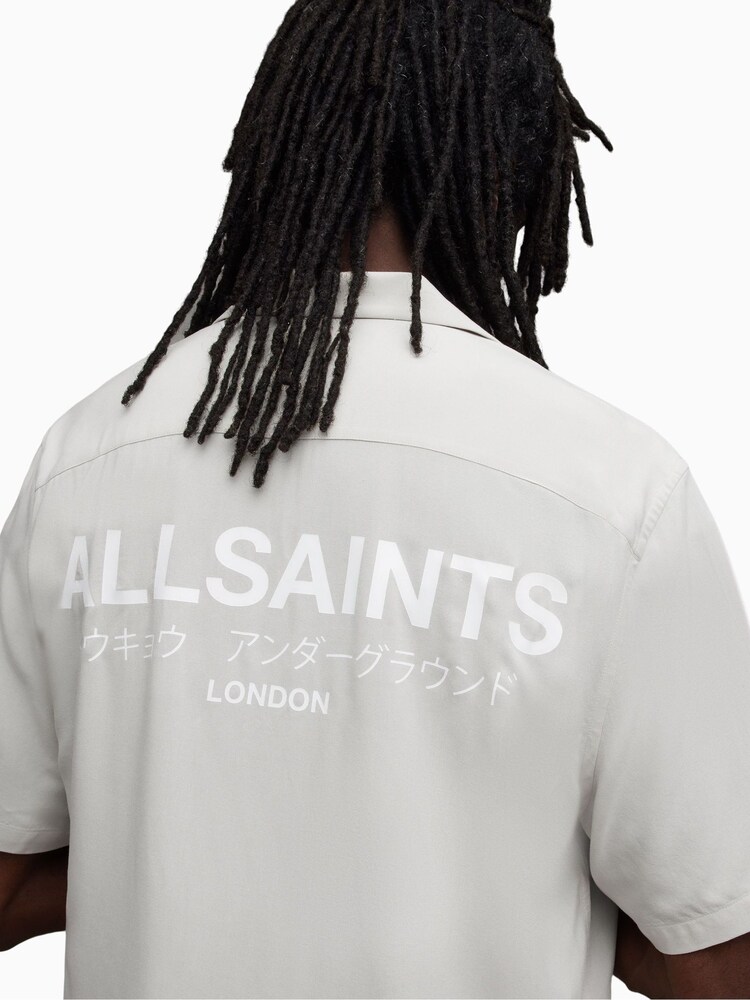 AllSaints Natural Underground Short Sleeve Shirt - Image 2 of 6