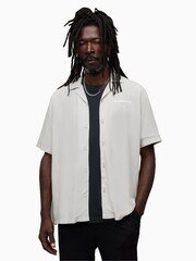 AllSaints Natural Underground Short Sleeve Shirt - Image 4 of 6