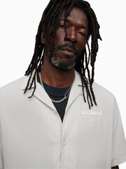 AllSaints Natural Underground Short Sleeve Shirt - Image 5 of 6