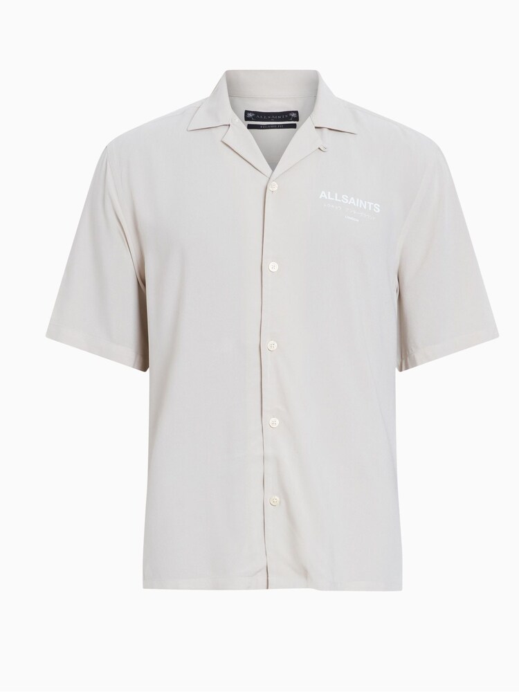 AllSaints Natural Underground Short Sleeve Shirt - Image 6 of 6