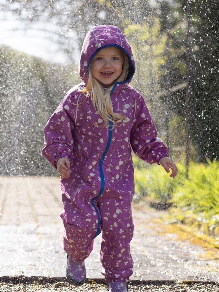 Muddy Puddles Pink Waterproof EcoSplash Puddlesuit - Image 1 of 8 Muddy Puddles Pink Waterproof EcoSplash Puddlesuit - Image 1 of 8