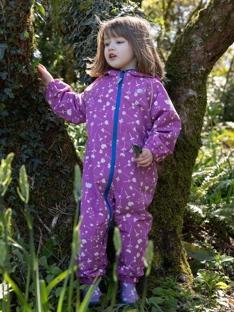 Muddy Puddles Pink Waterproof EcoSplash Puddlesuit - Image 2 of 8 Muddy Puddles Pink Waterproof EcoSplash Puddlesuit - Image 2 of 8