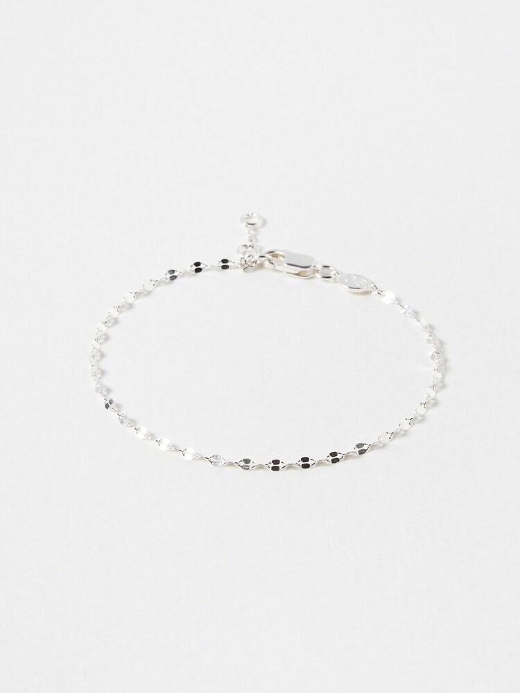 Oliver Bonas Silver Tone Renata Beaded Chain Bracelet - Image 1 of 5