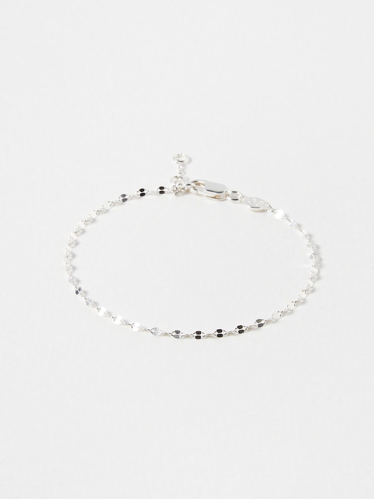 Oliver Bonas Silver Tone Renata Beaded Chain Bracelet - Image 1 of 5 Oliver Bonas Silver Tone Renata Beaded Chain Bracelet - Image 1 of 5