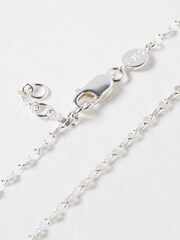 Oliver Bonas Silver Tone Renata Beaded Chain Bracelet - Image 4 of 5