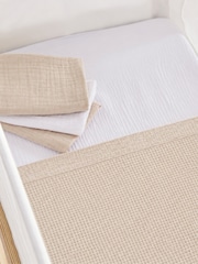 Cuddleco Cashmere Waffle Universal Crib/Co Sleeper Bedding Set - Image 1 of 7