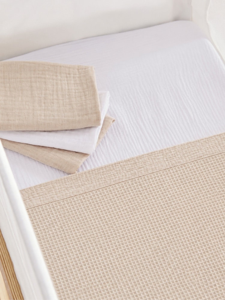 Cuddleco Cashmere Waffle Universal Crib/Co Sleeper Bedding Set - Image 1 of 7 Cuddleco Cashmere Waffle Universal Crib/Co Sleeper Bedding Set - Image 1 of 7