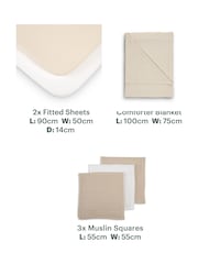 Cuddleco Cashmere Waffle Universal Crib/Co Sleeper Bedding Set - Image 5 of 7