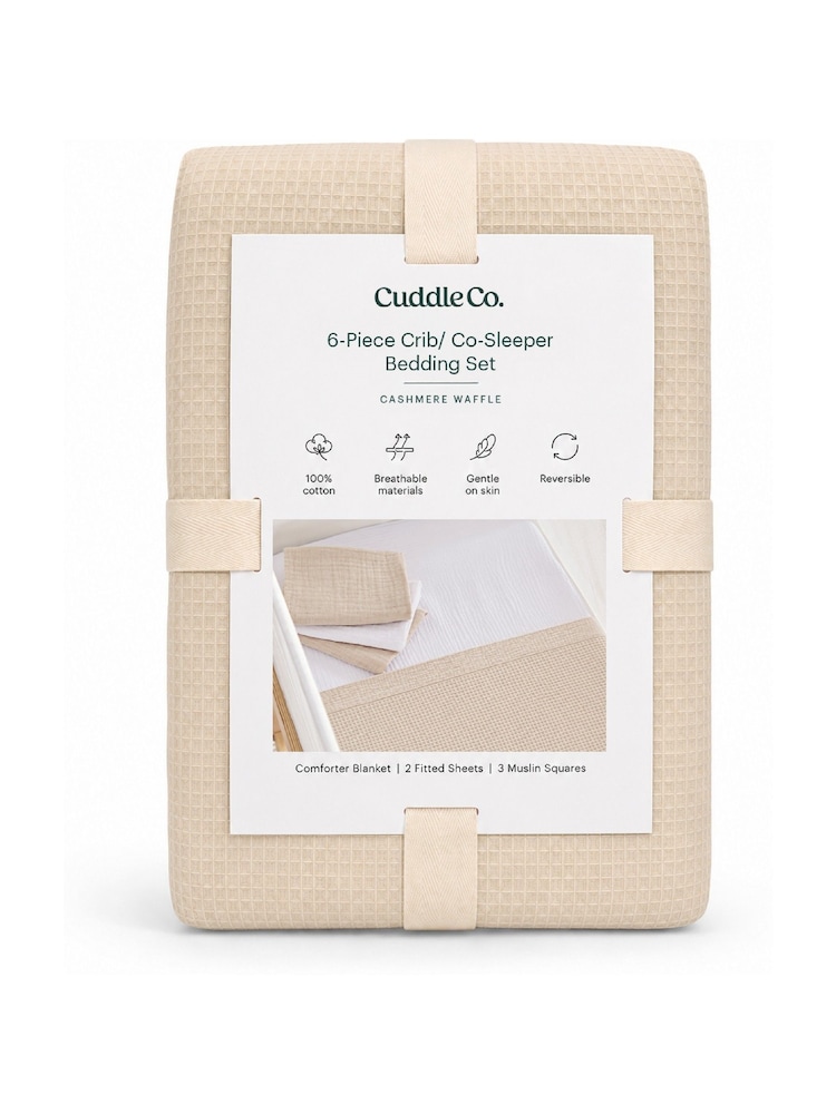 Cuddleco Cashmere Waffle Universal Crib/Co Sleeper Bedding Set - Image 7 of 7 Cuddleco Cashmere Waffle Universal Crib/Co Sleeper Bedding Set - Image 7 of 7
