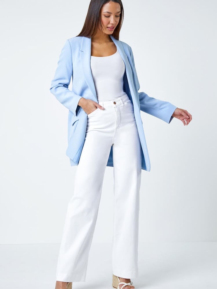 Roman Blue Longline Blazer Jacket - Image 2 of 5