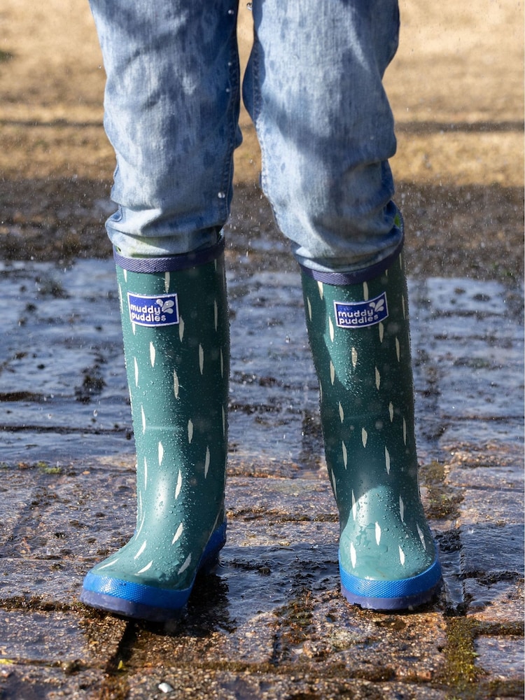 Muddy Puddles Green Puddlestomper Wellies - Image 1 of 3 Muddy Puddles Green Puddlestomper Wellies - Image 1 of 3