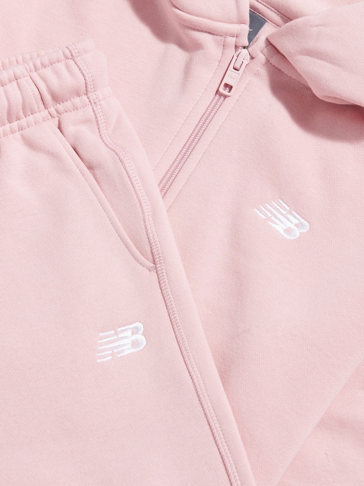 New Balance Pink Full Zip Hoodie & Joggers Set - Image 3 of 3 New Balance Pink Full Zip Hoodie & Joggers Set - Image 3 of 3