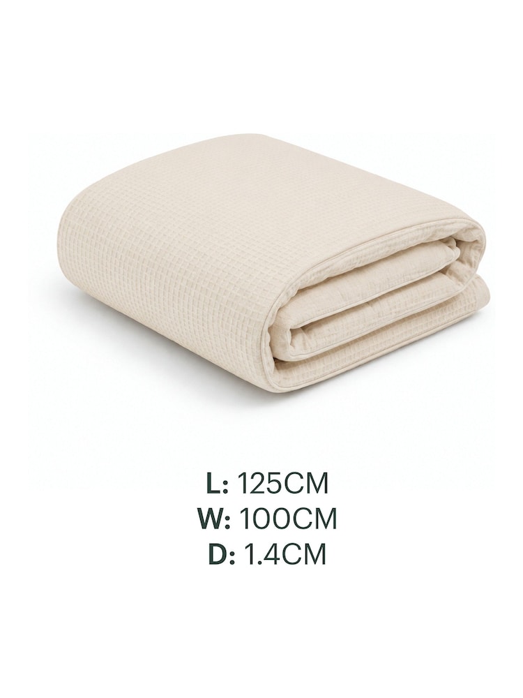 Cuddleco Cashmere Waffle Cot Bed Quilt Baby Essential - Image 2 of 5 Cuddleco Cashmere Waffle Cot Bed Quilt Baby Essential - Image 2 of 5