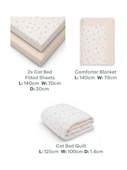 Cuddleco 4 Piece Ditsy Cherry Cot Bed Bedding Set - Image 5 of 8