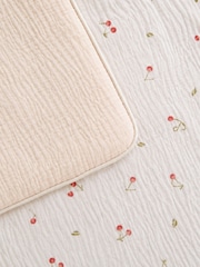 Cuddleco 4 Piece Ditsy Cherry Cot Bed Bedding Set - Image 7 of 8