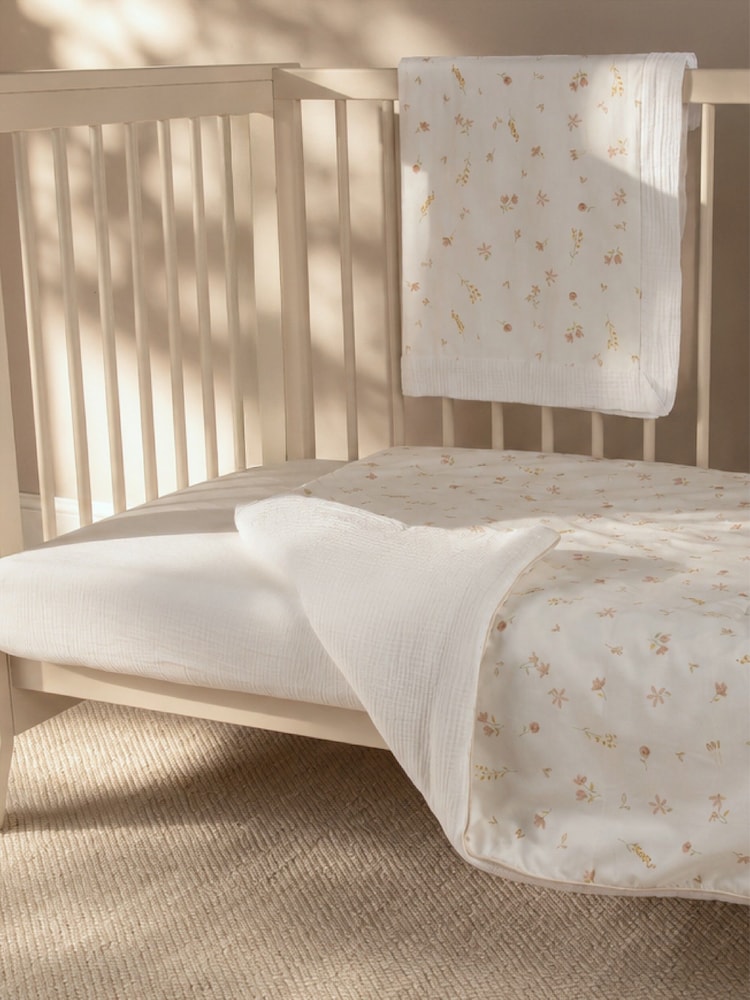 Cuddleco 4 Piece Cashmere Meadow Cot Bed Bedding Set - Image 1 of 8