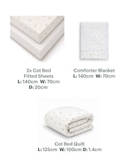 Cuddleco 4 Piece Cashmere Meadow Cot Bed Bedding Set - Image 5 of 8