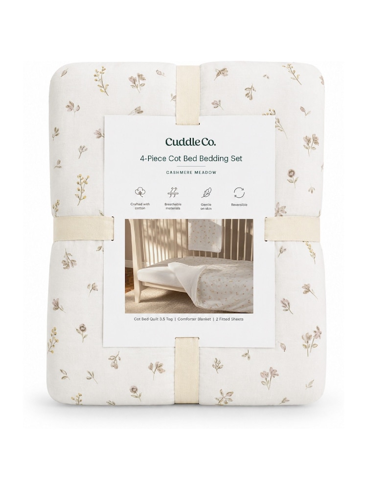 Cuddleco 4 Piece Cashmere Meadow Cot Bed Bedding Set - Image 8 of 8