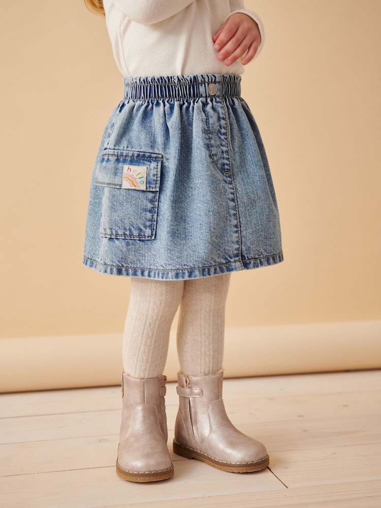 Denim Cargo 100% Cotton Skirt (3mths-7yrs) - Image 2 of 7