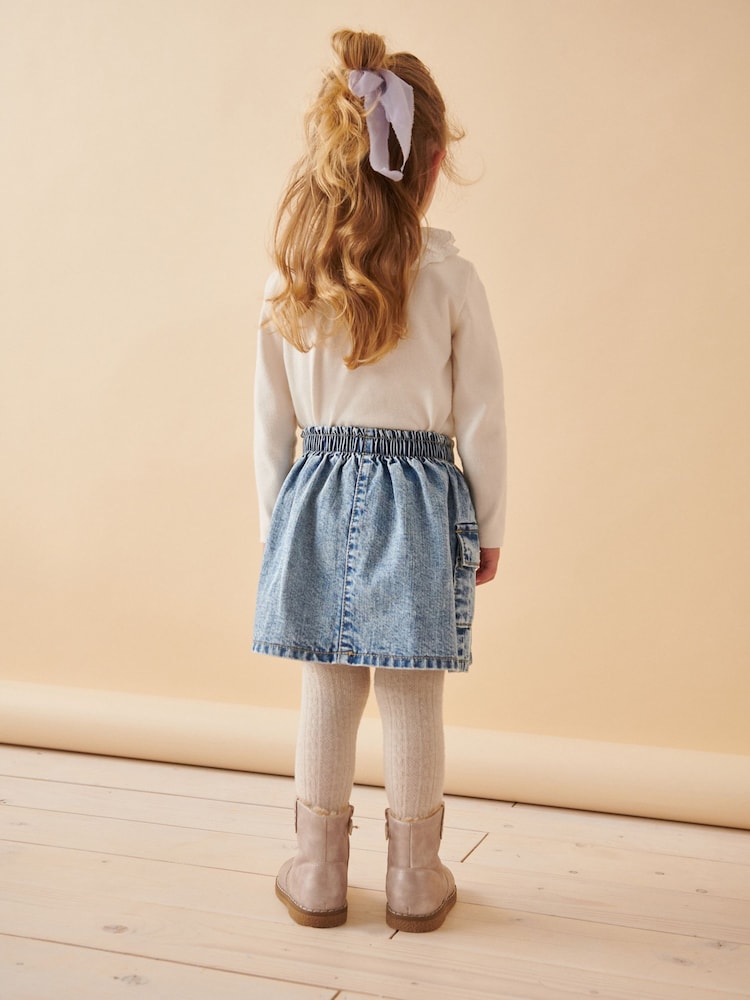 Denim Cargo 100% Cotton Skirt (3mths-7yrs) - Image 3 of 7