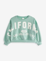 Mint Green Slogan Sweatshirt (3-16yrs) - Image 3 of 5