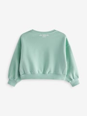 Mint Green Slogan Sweatshirt (3-16yrs) - Image 4 of 5