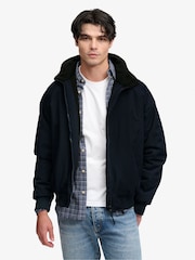 Superdry Blue City Fleece Lined Jacket - Image 1 of 7