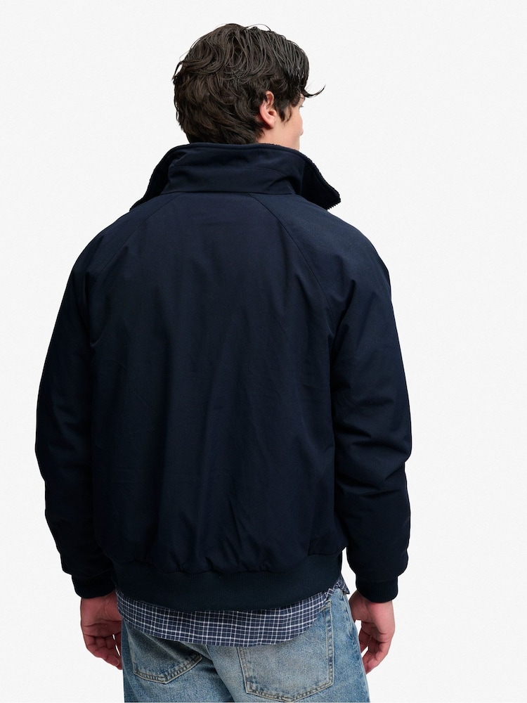 Superdry Blue City Fleece Lined Jacket - Image 2 of 7 Superdry Blue City Fleece Lined Jacket - Image 2 of 7
