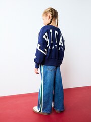 Navy Slogan Sweatshirt (3-16yrs) - Image 2 of 7