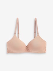 Grau meliert/Pink/Weiß - Leicht wattierte, bügellose Still-BHs, 3er-Pack - Bild 4 von 5