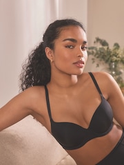 Black DD+ Floral Back Smoothing Ultimate Comfort Bra - Image 1 of 7