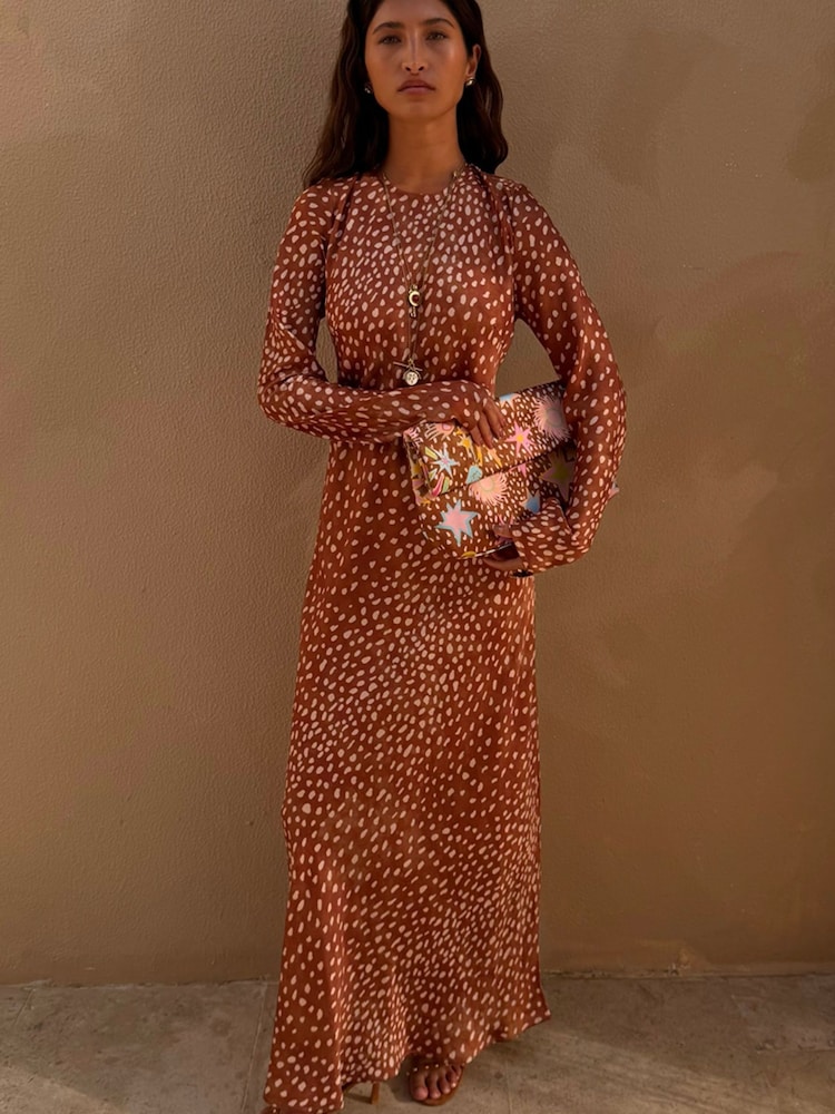 Never Fully Dressed Brown Fawn Soho Dress - Image 1 of 4 Never Fully Dressed Brown Fawn Soho Dress - Image 1 of 4