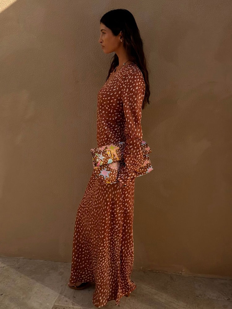 Never Fully Dressed Brown Fawn Soho Dress - Image 2 of 4 Never Fully Dressed Brown Fawn Soho Dress - Image 2 of 4