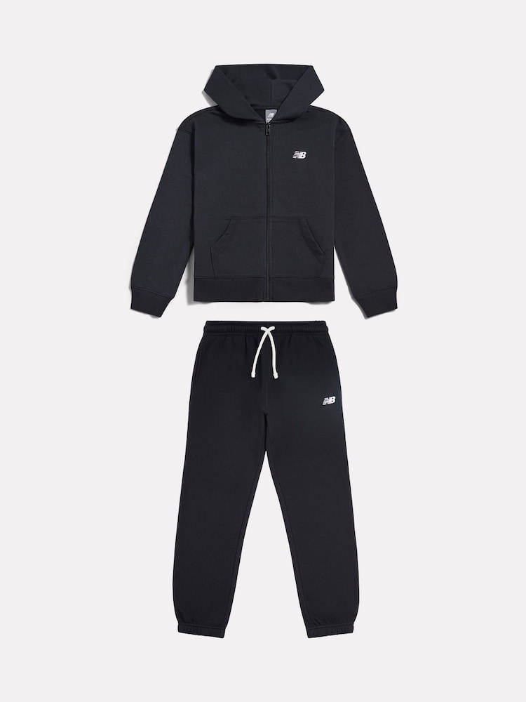 New Balance Black Full Zip Hoodie & Joggers Set - Image 1 of 3 New Balance Black Full Zip Hoodie & Joggers Set - Image 1 of 3