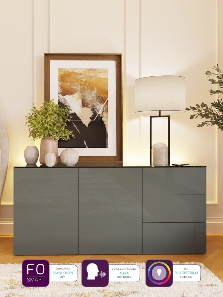 Frank Olsen Grey Smart LED Sideboard - Image 2 of 6