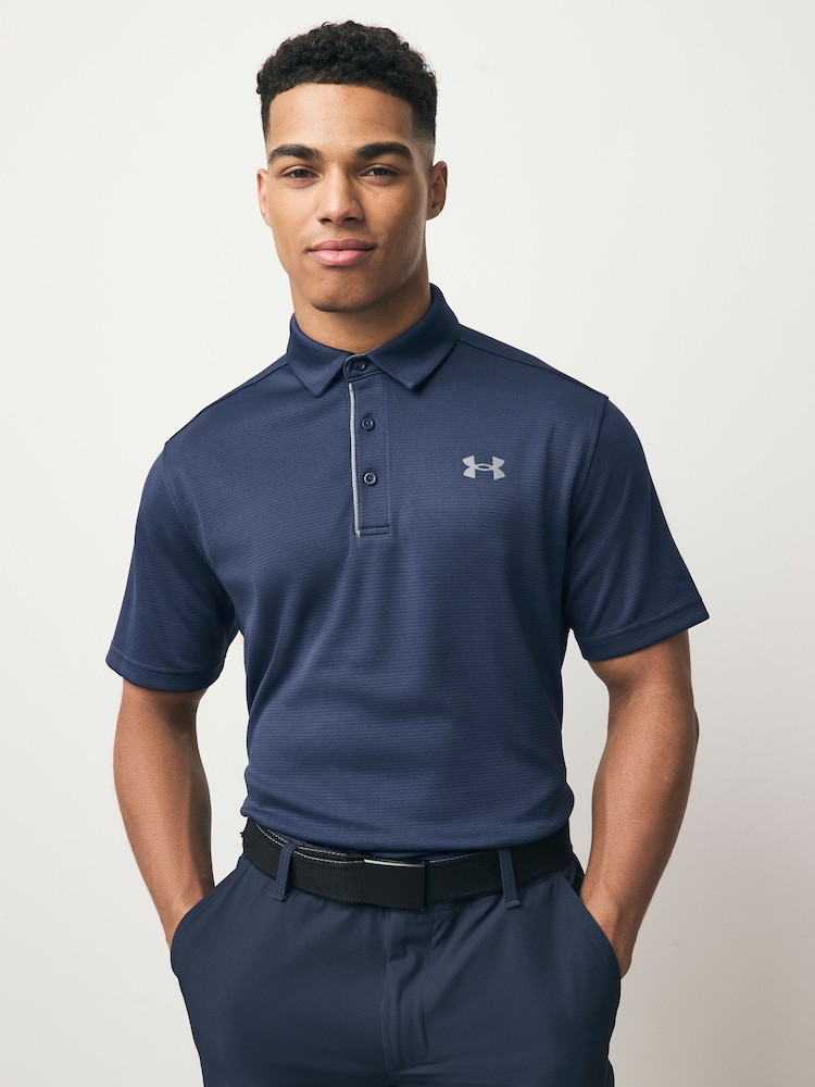 Under Armour Navy/Grey Golf Tech Polo Shirt - Image 1 of 6