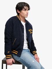 Superdry Blue Cord Varsity Bomber Jacket - Image 5 of 7