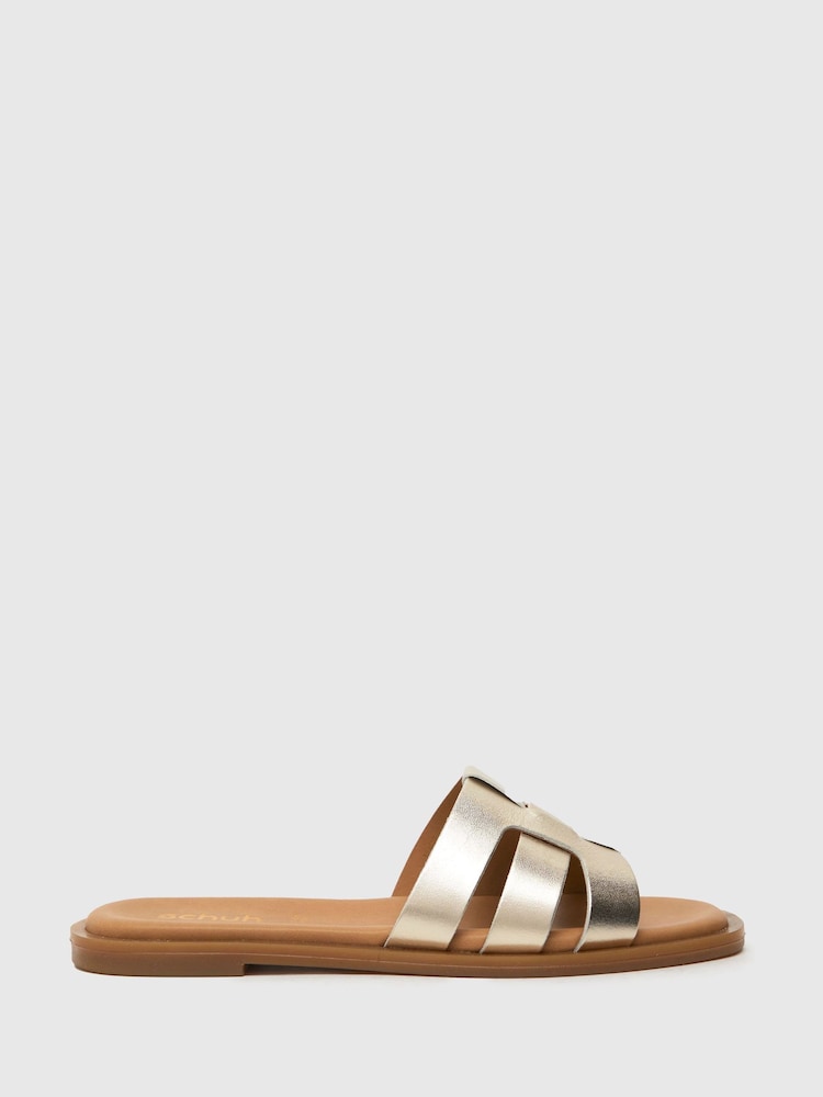 Schuh Tierney Leather Sliders - Image 1 of 4