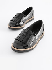 Charol negro - Mocasines escolares con borlas - Imagen 3 de 6