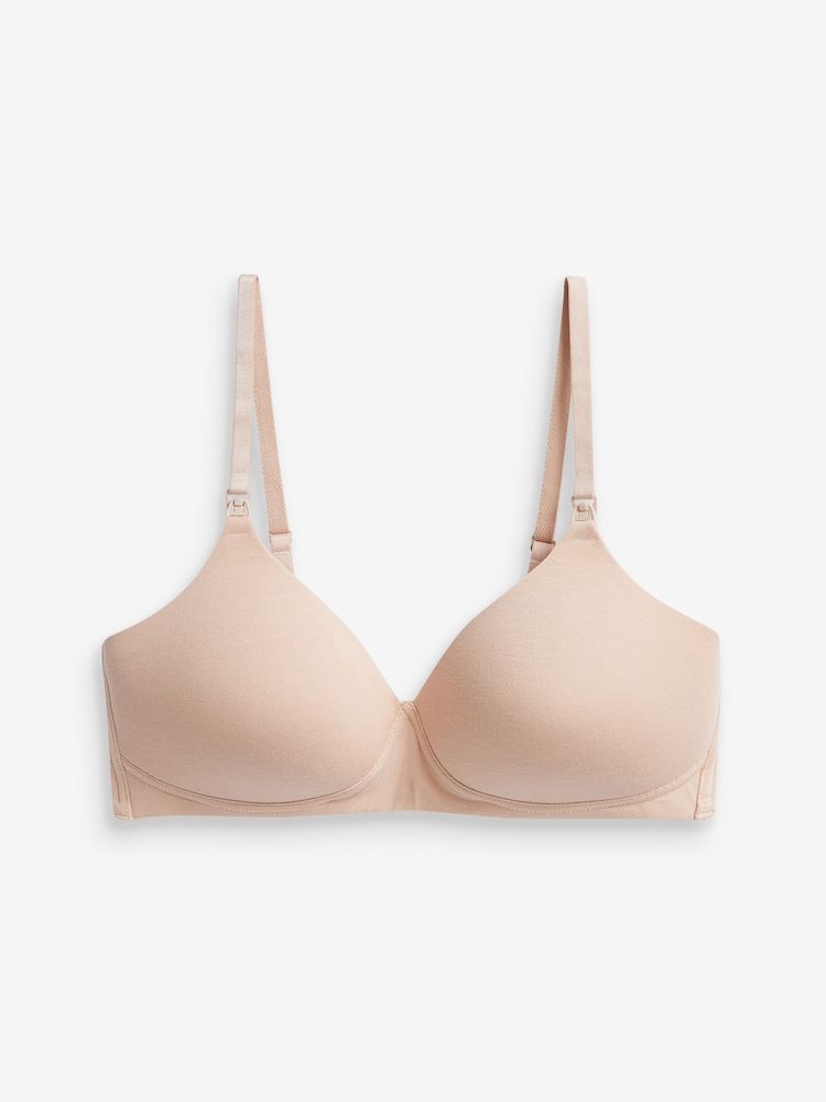 Black/White/Pastel Rose Nude Pad Non Wire Nursing Cotton Blend Ultimate Comfort Bras 3 Pack B-G - Image 7 of 9