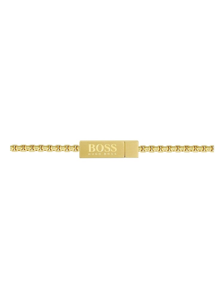 BOSS Black Dual Yellow Gold IP Plated Dog Tag Necklace - Image 3 of 3