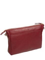 Cultured London Red 'Orly' Leather Cross Body Bag - Image 3 of 6