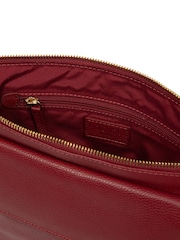Cultured London Red 'Orly' Leather Cross Body Bag - Image 4 of 6