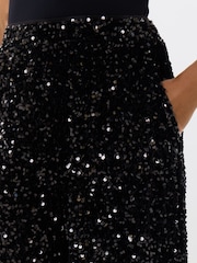Threadbare Black Barrel Leg Sequin Wide Leg Trousers - Image 4 of 4