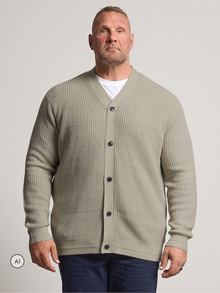 BadRhino Big & Tall Brown Knitted Button Through Cardigan - Image 1 of 6 BadRhino Big & Tall Brown Knitted Button Through Cardigan - Image 1 of 6
