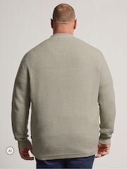 BadRhino Big & Tall Brown Knitted Button Through Cardigan - Image 3 of 6